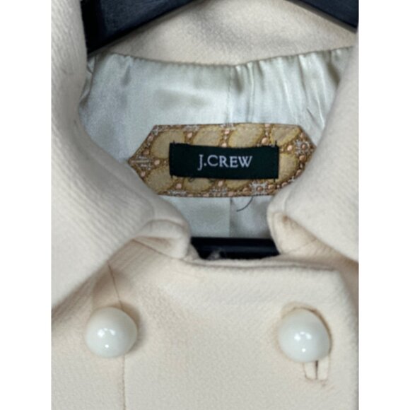 J.Crew Wool-Blend Ivory Double-Breasted Peacoat With Front Pockets - Picture 8 of 8